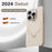 TORRAS Ostand Q3 Silicone Series For iPhone 16 Pro Case Kickstand TPU+PC Phone Cover Compatible with Magsafe - Ivory - 2