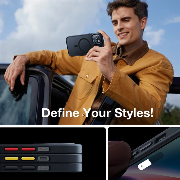 TORRAS Guardian-Mag Series For iPhone 15 Case Compatible with MagSafe Skin-Touch Matte PC+TPU Phone Cover - Black - 6