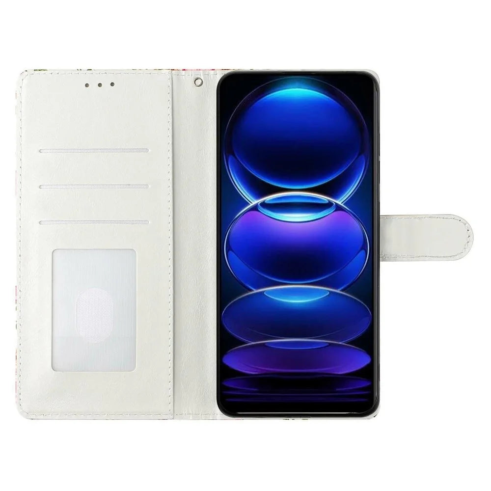For Samsung Galaxy S25+ Case PU Leather 3D Pattern Printing Wallet Phone Cover - Pink Blue Marble - 3