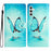 For Samsung Galaxy S25 Wallet Case PU Leather Pattern Printing Stand Phone Cover with Strap - Blue Butterfly - 1