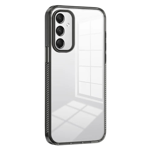 For Samsung Galaxy A16 5G / A16 4G Clear Phone Case TPU+PC Anti-Slip Drop-Proof Back Cover - Black - 1
