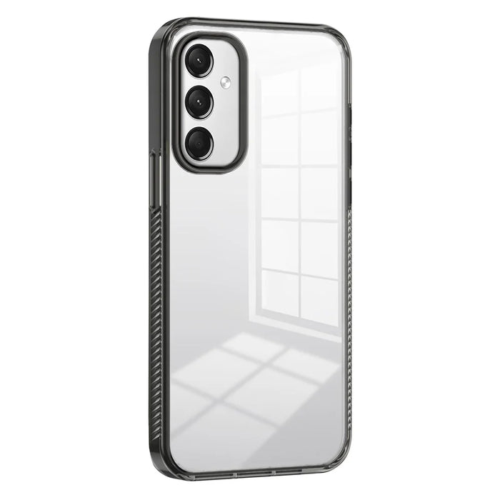 For Samsung Galaxy A16 5G / A16 4G Clear Phone Case TPU+PC Anti-Slip Drop-Proof Back Cover - Black - 1