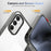 For Samsung Galaxy A16 5G / A16 4G Clear Phone Case TPU+PC Anti-Slip Drop-Proof Back Cover - Black - 2