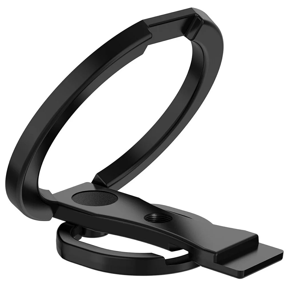 MS-01 Phone Ring Holder Magnetic Cell Phone Grip Finger Ring Kickstand - Black - 2
