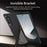 For Samsung Galaxy Z Fold4 5G Case Kickstand PC Phone Cover with Alloy Lens Ring - Black - 4