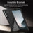 For Samsung Galaxy Z Fold6 5G Case Kickstand PC Phone Cover with Alloy Lens Ring - Black - 4