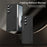 For Samsung Galaxy Z Fold6 5G Case Kickstand PC Phone Cover with Alloy Lens Ring - Black - 7