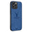 For iPhone 16 Pro Case Deer Pattern Cloth Texture PU Leather Hybrid Phone Cover - Blue - 1