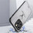 For iPhone 16 Pro Case Deer Pattern Cloth Texture PU Leather Hybrid Phone Cover - Blue - 2