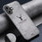 For iPhone 16 Case Deer Pattern Cloth Texture PU Leather Hybrid Phone Cover - Grey - 5