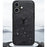For iPhone 16 Case Deer Pattern Cloth Texture PU Leather Hybrid Phone Cover - Grey - 7