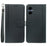 For Samsung Galaxy A06 4G Wallet Case Magnetic Snap Leather Phone Cover with Strap - Black - 1