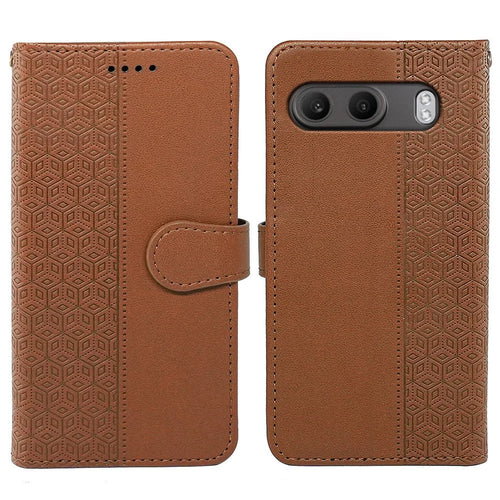 For OnePlus Nord 4 Wallet Phone Case Pattern Imprint Leather Flip Cover - Brown - 1