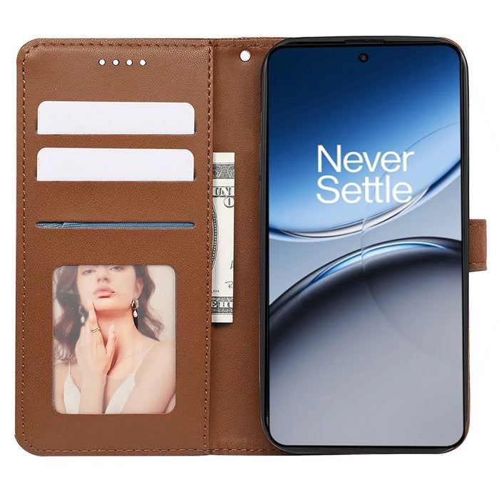 For OnePlus Nord 4 Wallet Phone Case Pattern Imprint Leather Flip Cover - Brown - 2