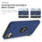For Samsung Galaxy A06 4G Case PC+TPU Phone Cover with Rotatable Ring Holder - Blue - 2