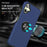 For Samsung Galaxy A06 4G Case PC+TPU Phone Cover with Rotatable Ring Holder - Blue - 3