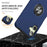 For Samsung Galaxy A06 4G Case PC+TPU Phone Cover with Rotatable Ring Holder - Blue - 4