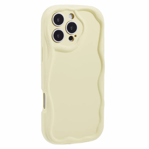 For iPhone 16 Pro Max Case Candy Color Phone Shell Rubberized TPU Cover - Yellow - 1