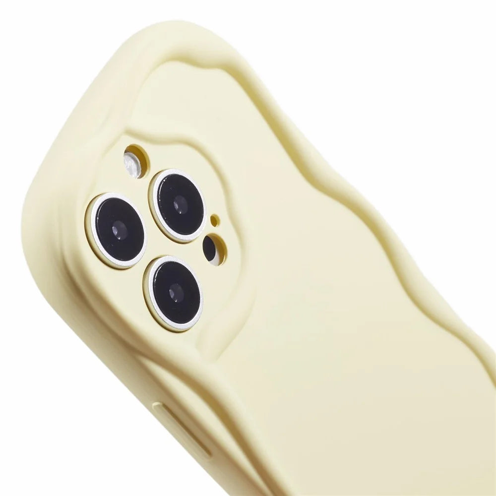 For iPhone 16 Pro Max Case Candy Color Phone Shell Rubberized TPU Cover - Yellow - 6