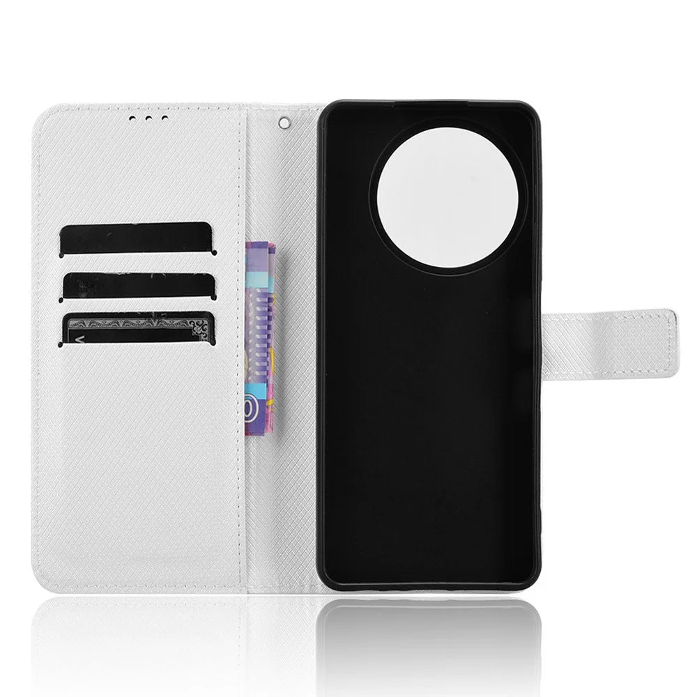 For TCL 50 Pro Nxtpaper 5G / 50 Nxtpaper 5G / TCL P10 / 60 XE NxtPaper 5G Case PU Leather Diamond Texture Wallet Phone Cover - White - 4