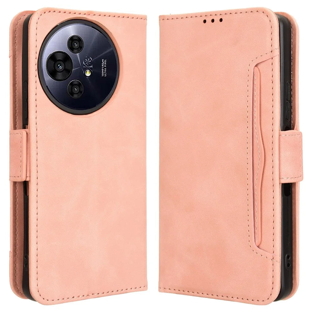 For TCL 50 Pro Nxtpaper 5G / 50 Nxtpaper 5G / TCL P10 / 60 XE NxtPaper 5G Leather Case Phone Wallet Cover with Multiple Card Slots - Pink - 1