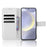 For Samsung Galaxy S24 FE Case PU Leather Diamond Texture Wallet Phone Cover - White - 2