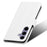 For Samsung Galaxy S24 FE Case PU Leather Diamond Texture Wallet Phone Cover - White - 5