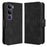 For vivo V40 Lite (Indonesia) 4G / 5G Leather Case Phone Wallet Cover with Multiple Card Slots - Black - 1