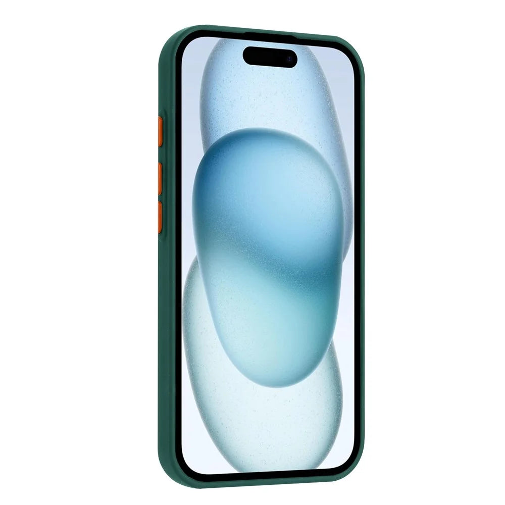For iPhone 16 Pro Case Flexible TPU Phone Cover with Back Card Slot - Midnight Green - 4