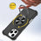 For iPhone 16 Pro Max Case Compatble with MagSafe CD Vein Kickstand TPU+PC Phone Cover - Black - 3