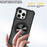 For iPhone 16 Pro Max Case Compatble with MagSafe CD Vein Kickstand TPU+PC Phone Cover - Black - 4