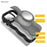 For iPhone 15 Pro Case Compatble with MagSafe Kickstand TPU+PC Phone Cover Built-In Mirror - Light Grey - 4