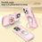 For iPhone 16 Pro Case Compatble with MagSafe Kickstand TPU+PC Phone Cover Built-In Mirror - Pink - 2