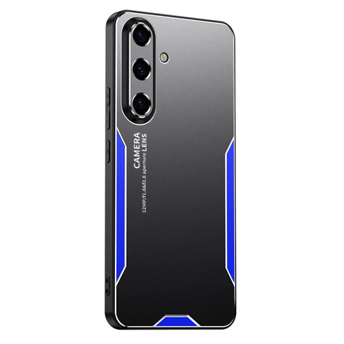 For Samsung Galaxy S24 FE Phone Case Aluminium Alloy TPU PC Back Cover - Blue - 1