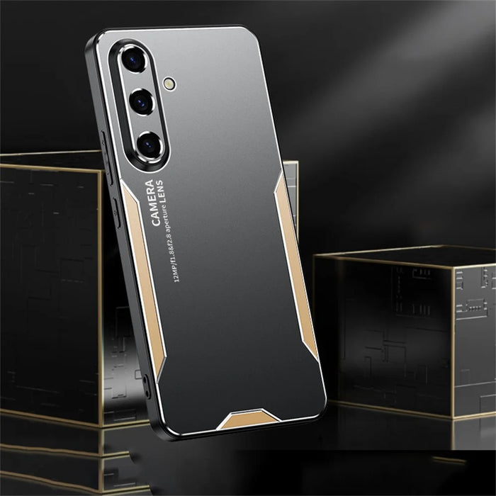 For Samsung Galaxy S24 FE Phone Case Aluminium Alloy TPU PC Back Cover - Blue - 4