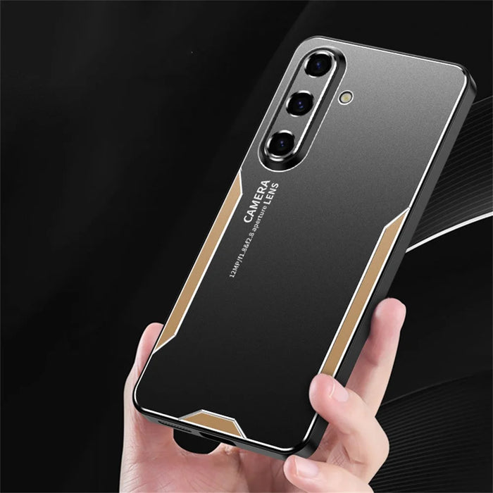 For Samsung Galaxy S24 FE Phone Case Aluminium Alloy TPU PC Back Cover - Blue - 6
