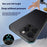 For iPhone 15 Pro Max Case Compatible with MagSafe Carbon Fiber Texture Leather Coated PC+Silicone Protective Cover - Black - 3