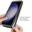 For Samsung Galaxy S24 FE Case PC+TPU Clear Phone Cover with PET Screen Film - Black - 2