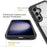 For Samsung Galaxy S24 FE Case PC+TPU Clear Phone Cover with PET Screen Film - Black - 3