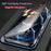 For iPhone 16 Case Anti-Spy Double-Sided Tempered Glass+Magnetic Metal Frame Phone Cover - Gold - 7