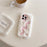 For iPhone 16 Pro Max Case Snake Design Pearl Accents Furry TPU Warm Phone Cover - White - 2