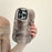 For iPhone 16 Pro Case Mink Fur Texture TPU Fuzzy Winter Protective Cover - Grey - 2