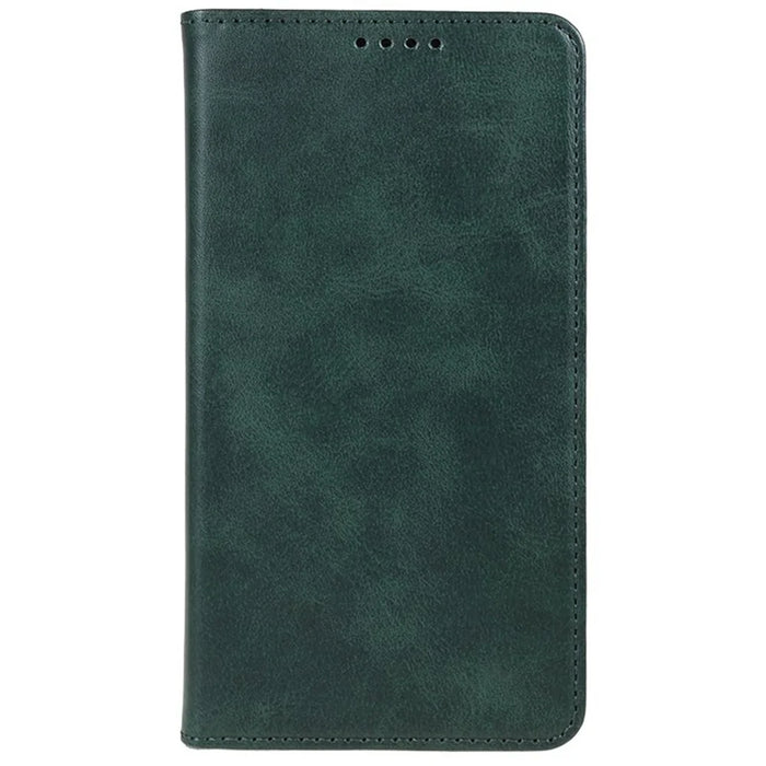 For Samsung Galaxy S25+ Case Strong Magnetic PU Leather Phone Cover Calf Texture - Green - 6