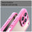 Armor Series For iPhone 16 Pro Case PC+TPU Semi-Transparent Frosted Finish Protective Phone Cover - Pink - 6