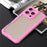 Armor Series For iPhone 16 Pro Case PC+TPU Semi-Transparent Frosted Finish Protective Phone Cover - Pink - 7