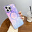 For iPhone 16 Pro Case Compatible with MagSafe Ink Painting IMD PC+TPU Phone Cover - Blue - 2