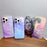 For iPhone 16 Pro Case Compatible with MagSafe Ink Painting IMD PC+TPU Phone Cover - Blue - 7