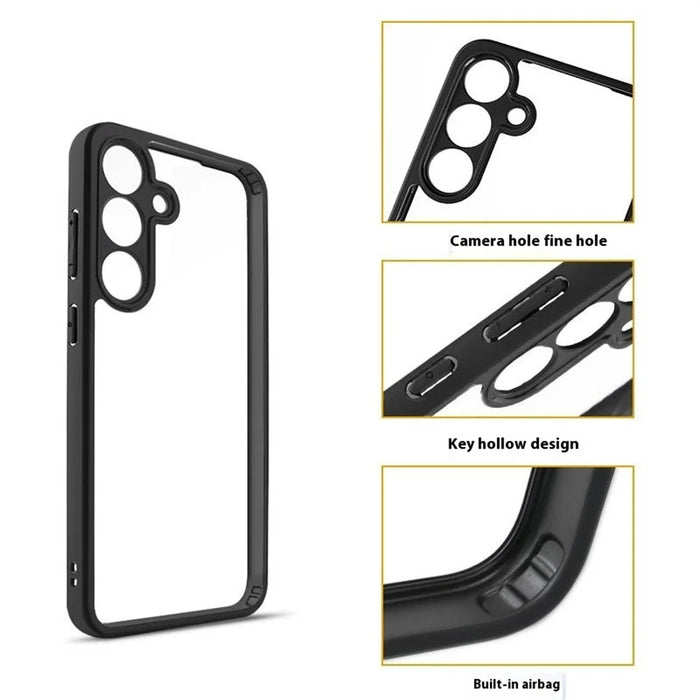 For Samsung Galaxy S25 Case Shockproof PC+TPU Clear Back Phone Cover - 6