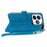 For ZTE Blade A75 4G Zipper Wallet Case with Strap Flower Imprint PU Leather Phone Cover - Blue - 4