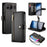 DF-011 For OnePlus Nord 4 Case Zipper Pocket Wallet Leather Phone Cover with Straps - Black - 1